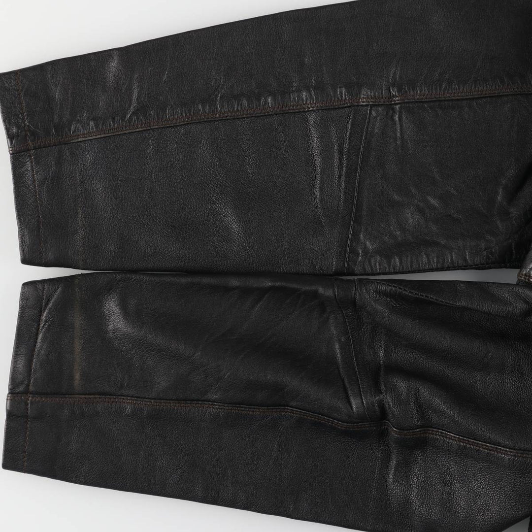 Columbia Swing Top Leather Blouson, Men's Size M genuine leather black type Vintage Second Hand