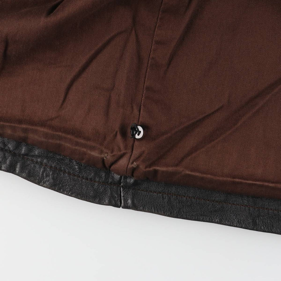 Columbia Swing Top Leather Blouson, Men's Size M genuine leather black type Vintage Second Hand