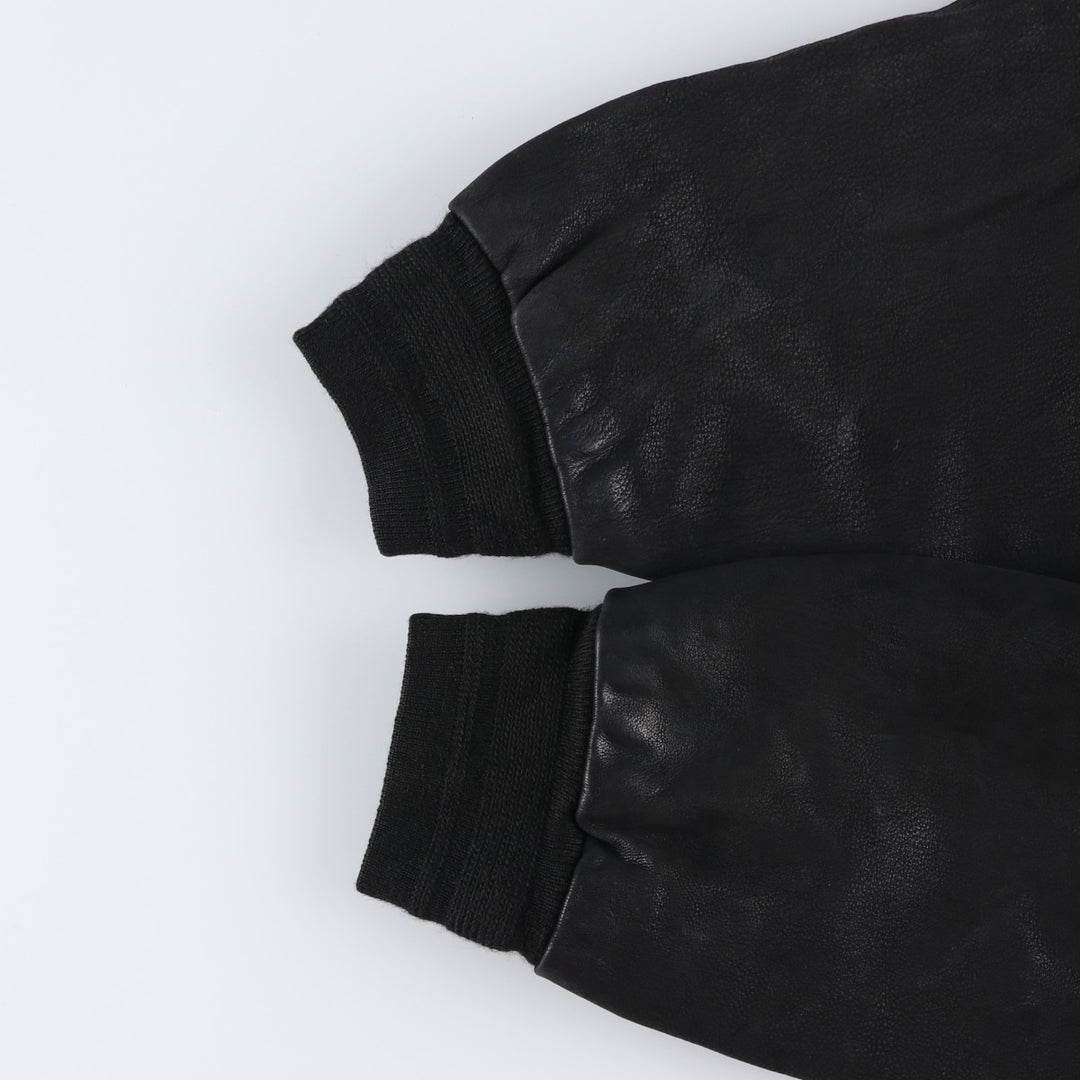 Special Price: Vintage DAKOTA Leather Blouson, Men's Size L unclear black type Vintage Second Hand