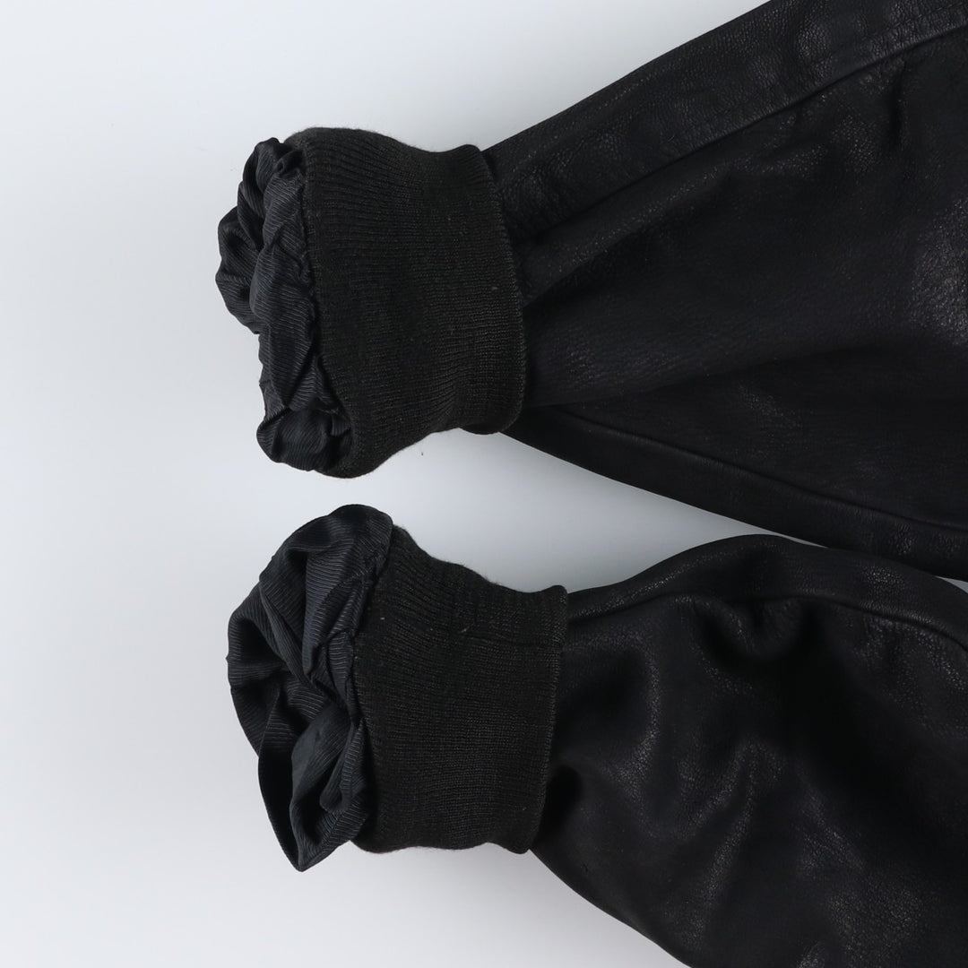 Special Price: Vintage DAKOTA Leather Blouson, Men's Size L unclear black type Vintage Second Hand