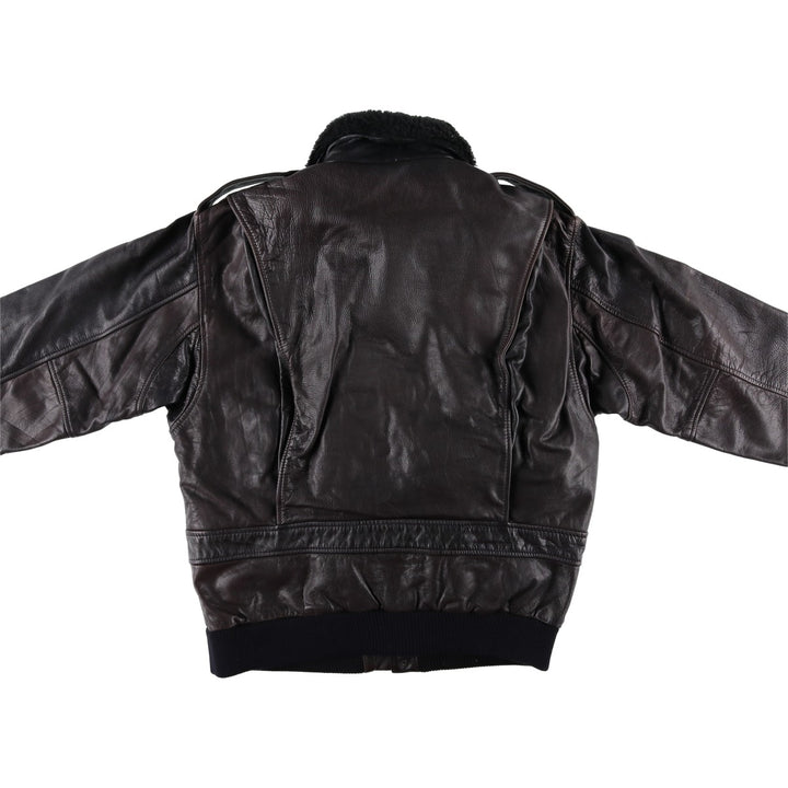 G-1 Type Leather Flight Jacket, Men's XL unclear black type Vintage Second Hand