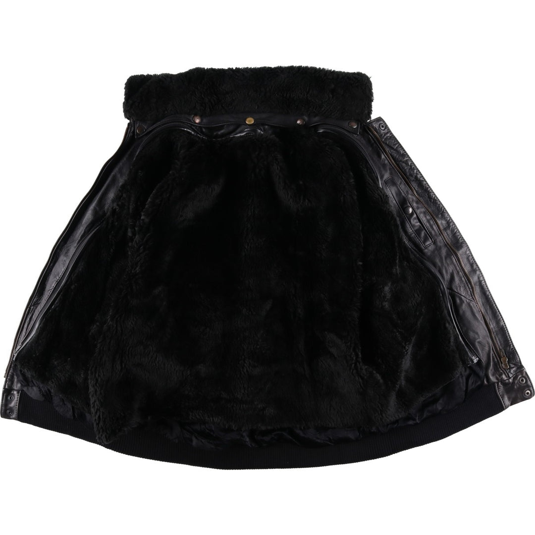 G-1 Type Leather Flight Jacket, Men's XL unclear black type Vintage Second Hand