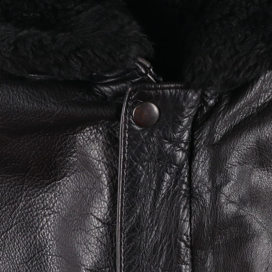 G-1 Type Leather Flight Jacket, Men's XL unclear black type Vintage Second Hand