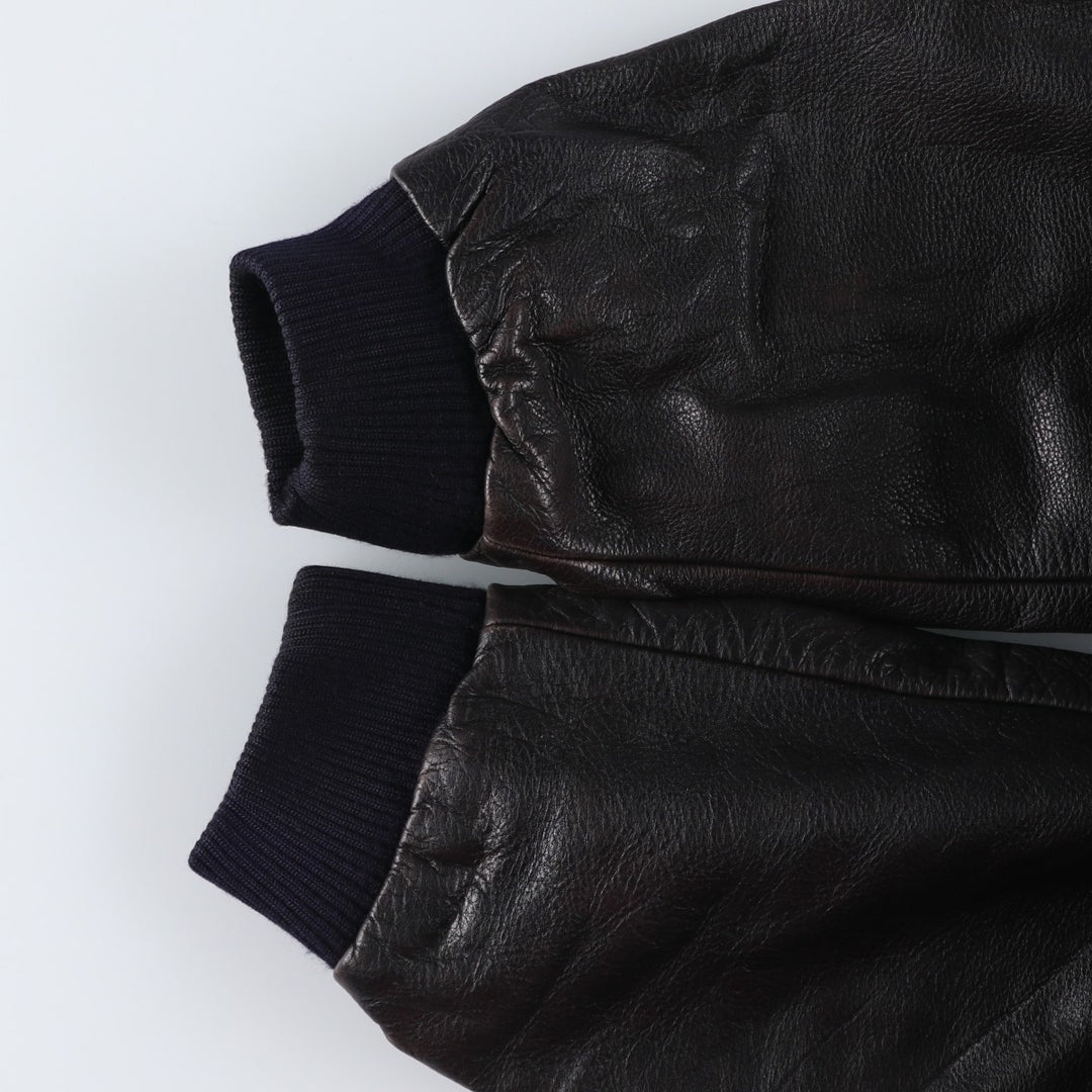 G-1 Type Leather Flight Jacket, Men's XL unclear black type Vintage Second Hand