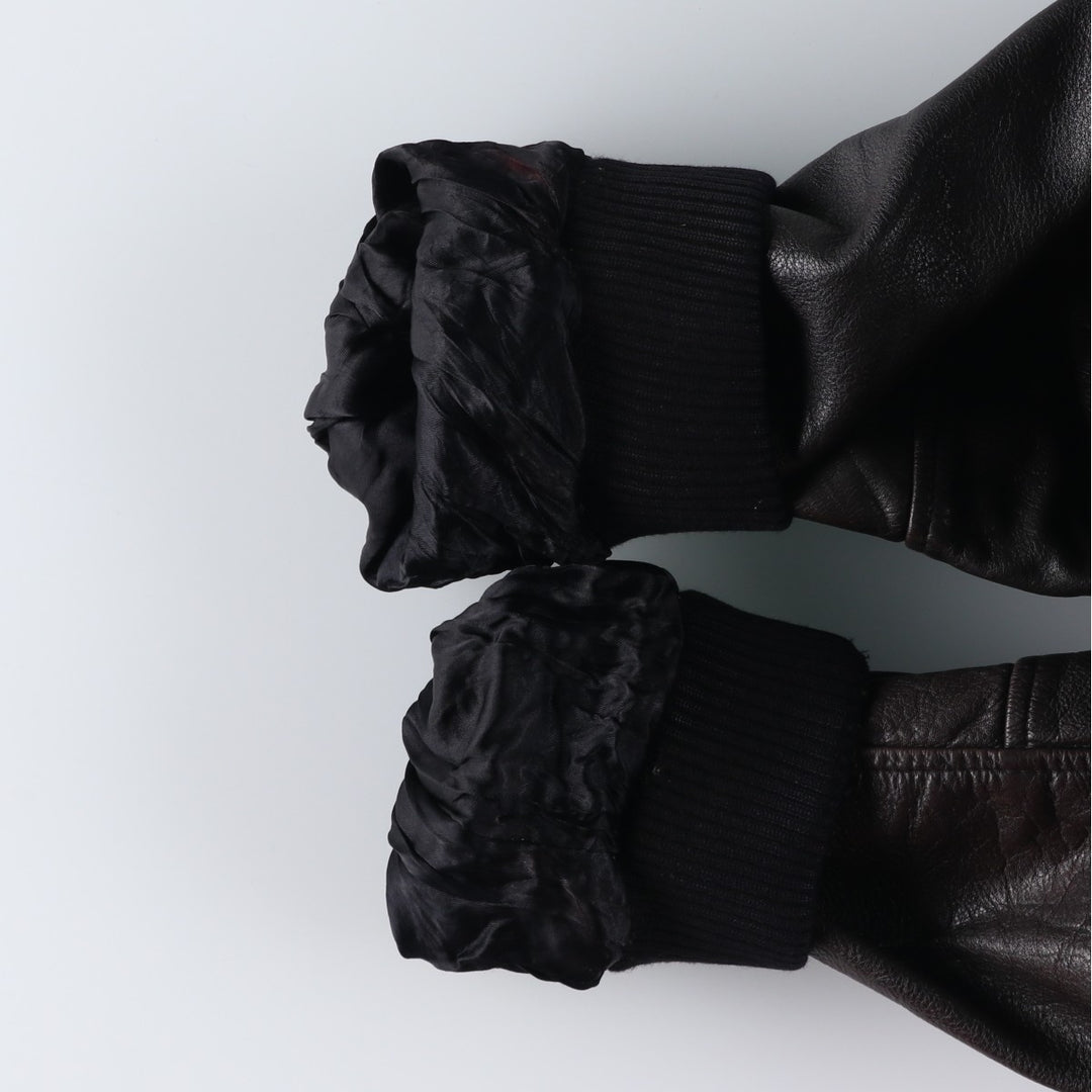 G-1 Type Leather Flight Jacket, Men's XL unclear black type Vintage Second Hand