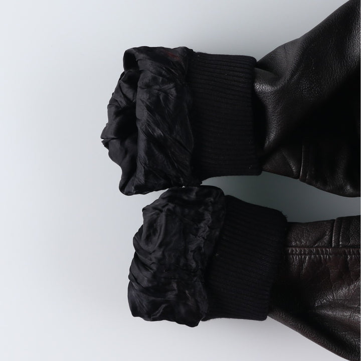 G-1 Type Leather Flight Jacket, Men's XL unclear black type Vintage Second Hand