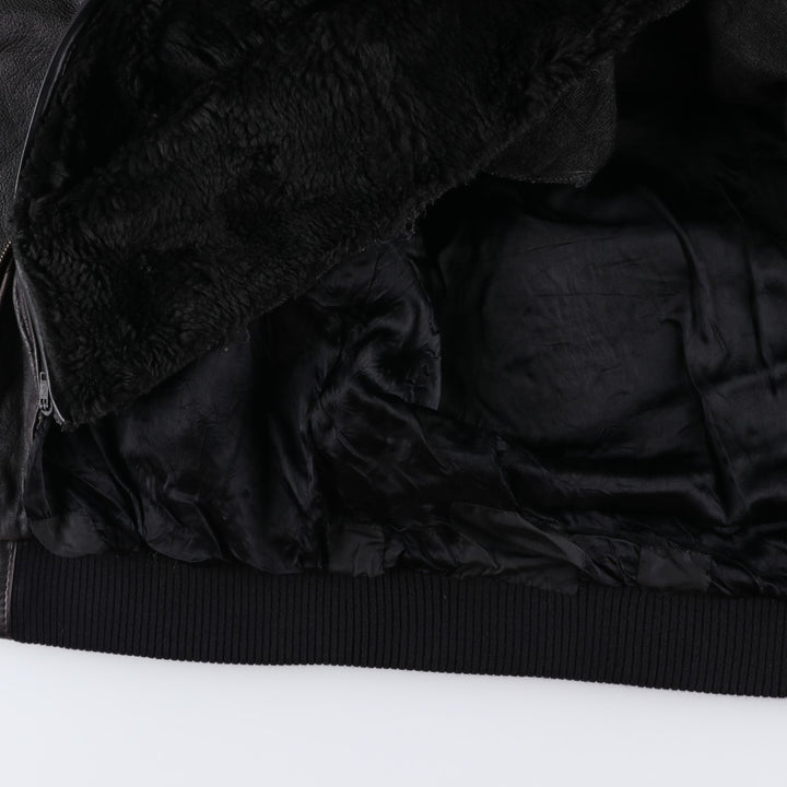 G-1 Type Leather Flight Jacket, Men's XL unclear black type Vintage Second Hand