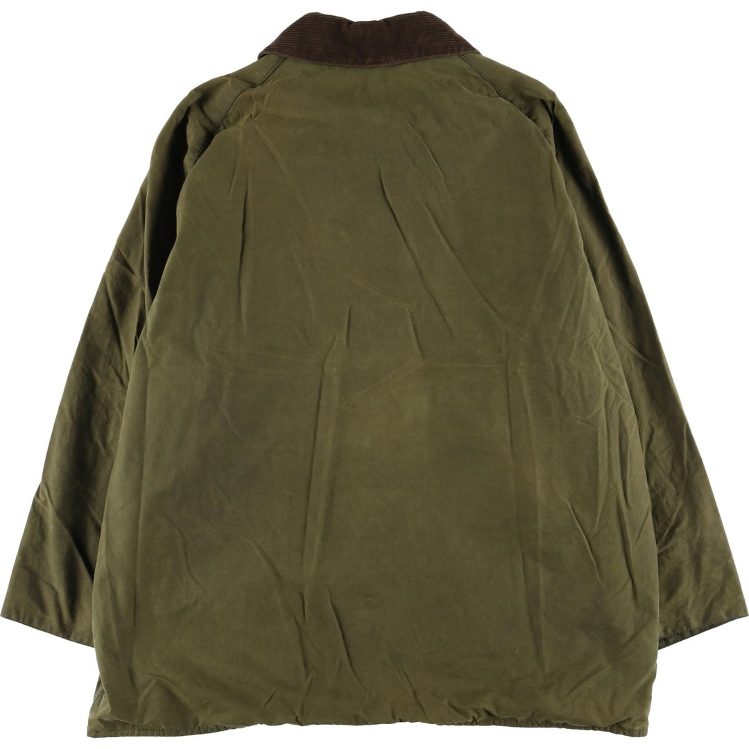 80s-90'S Barbour Beaufort 3 Warrant Oiled Hunting Jacket, Made in England, Men's Size XL unclear Khaki type Vintage Second Hand