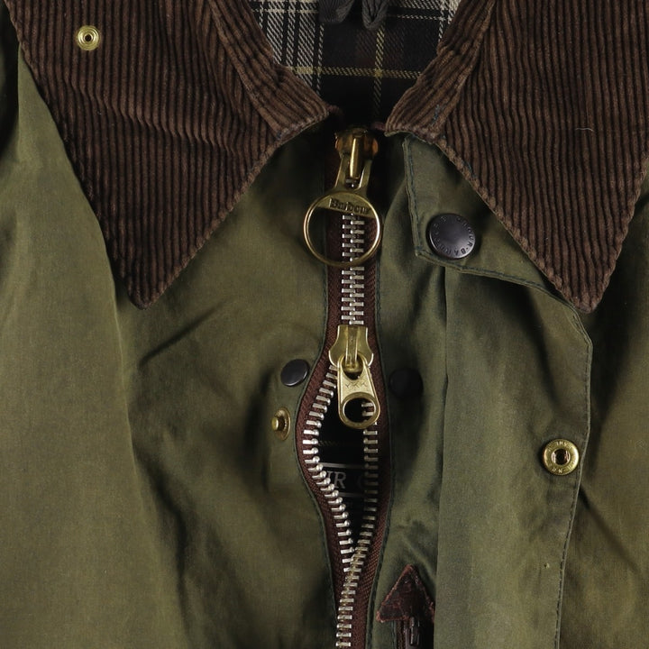 80s-90'S Barbour Beaufort 3 Warrant Oiled Hunting Jacket, Made in England, Men's Size XL unclear Khaki type Vintage Second Hand