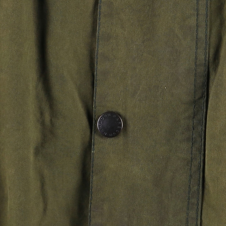 80s-90'S Barbour Beaufort 3 Warrant Oiled Hunting Jacket, Made in England, Men's Size XL unclear Khaki type Vintage Second Hand