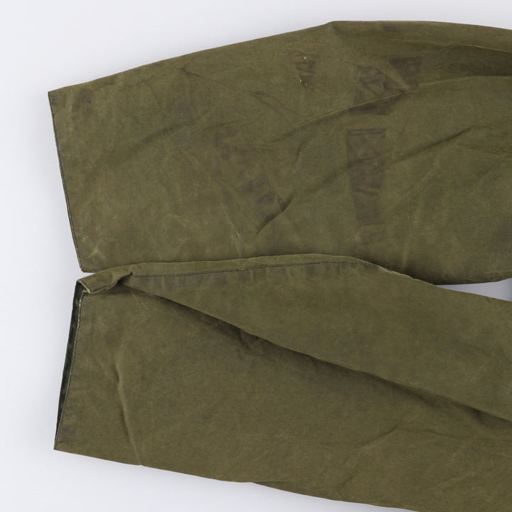 80s-90'S Barbour Beaufort 3 Warrant Oiled Hunting Jacket, Made in England, Men's Size XL unclear Khaki type Vintage Second Hand