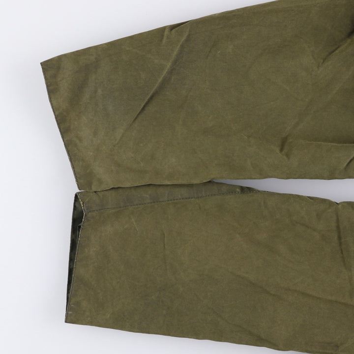 80s-90'S Barbour Beaufort 3 Warrant Oiled Hunting Jacket, Made in England, Men's Size XL unclear Khaki type Vintage Second Hand