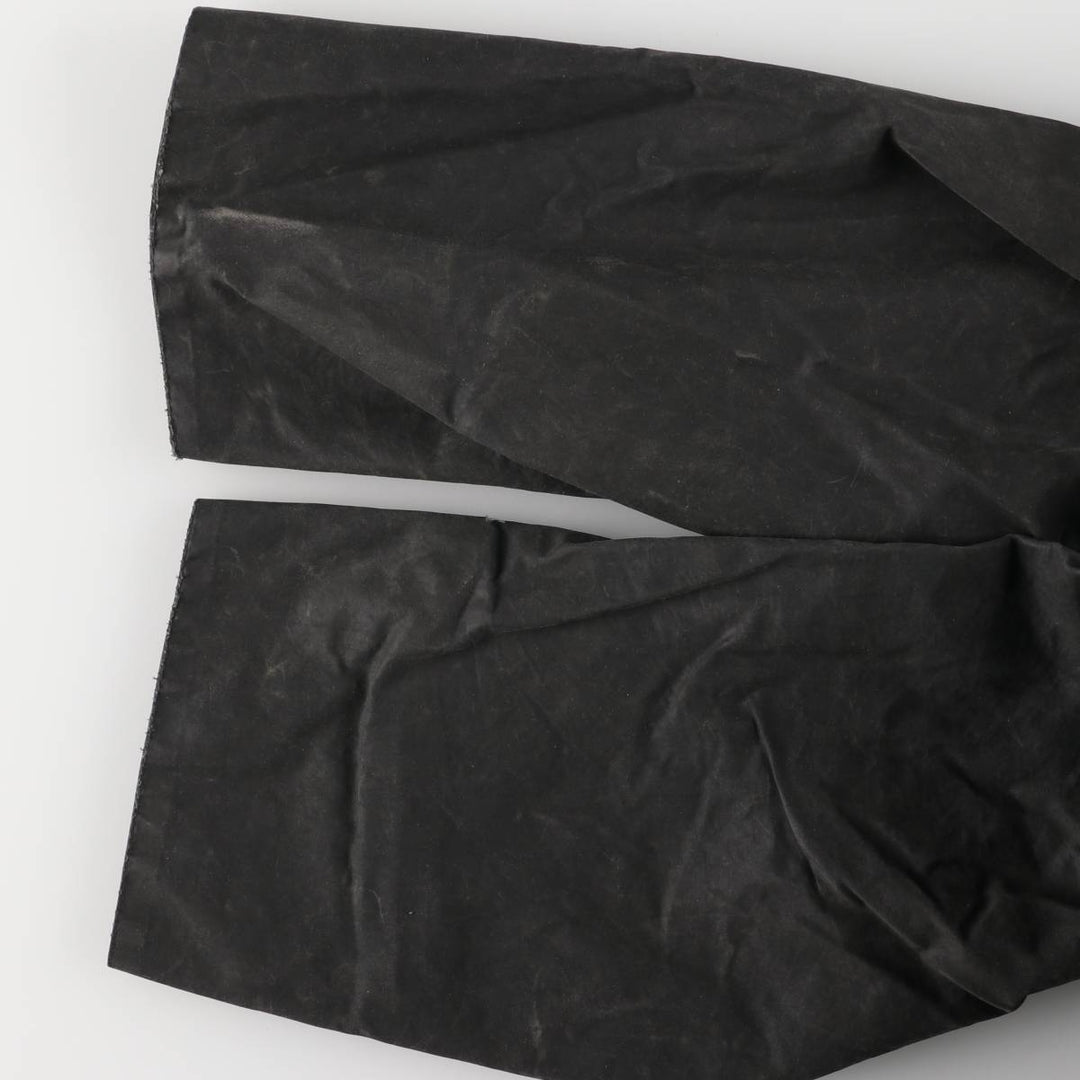 90'S Barbour BORDER Old 3 Warrant Waxed Cotton Oiled Jacket Made in England C44 Men's L size cotton Charcoal Vintage Second Hand