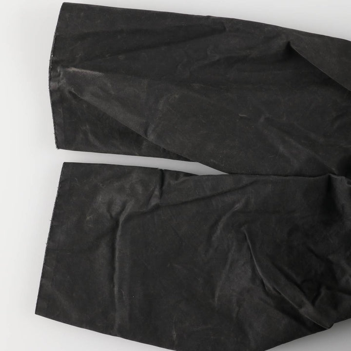 90'S Barbour BORDER Old 3 Warrant Waxed Cotton Oiled Jacket Made in England C44 Men's L size cotton Charcoal Vintage Second Hand