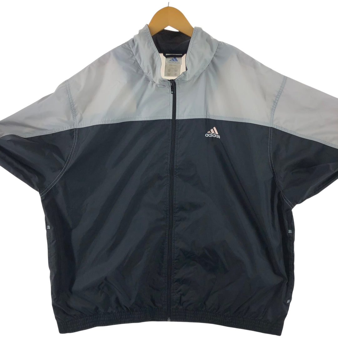 00'S Adidas nylon jacket, men's XXL size Nylon black type Vintage Second Hand