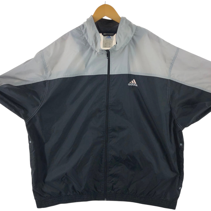 00'S Adidas nylon jacket, men's XXL size Nylon black type Vintage Second Hand