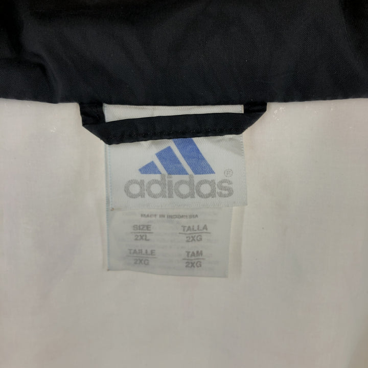00'S Adidas nylon jacket, men's XXL size Nylon black type Vintage Second Hand