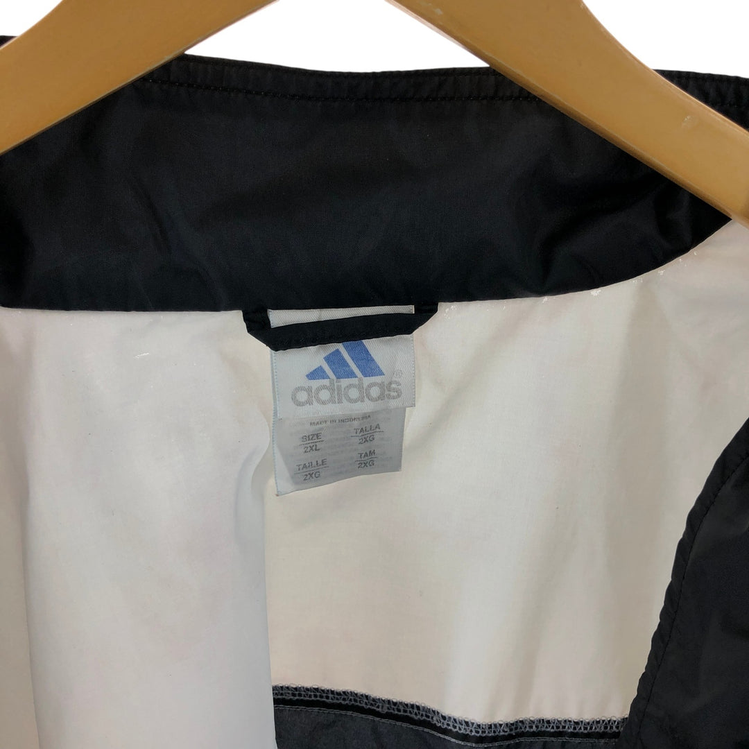 00'S Adidas nylon jacket, men's XXL size Nylon black type Vintage Second Hand
