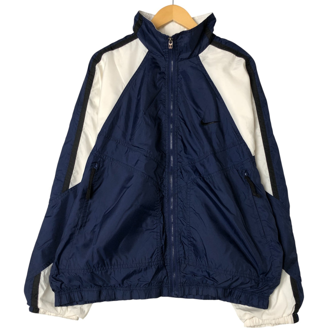 90'S Nike NIKE Nylon Jacket Men's XL Size Vintage Nylon navy blue type Vintage Second Hand