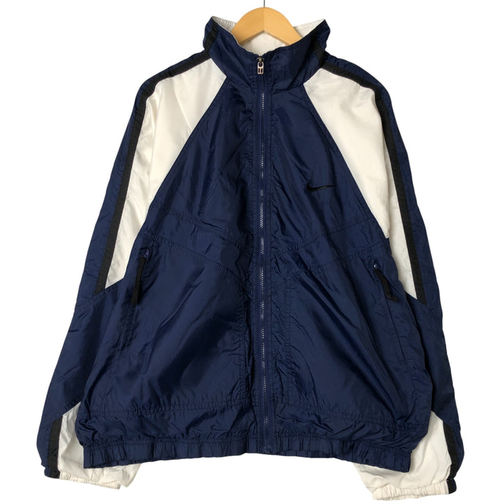 90'S Nike NIKE Nylon Jacket Men's XL Size Vintage Nylon navy blue type Vintage Second Hand