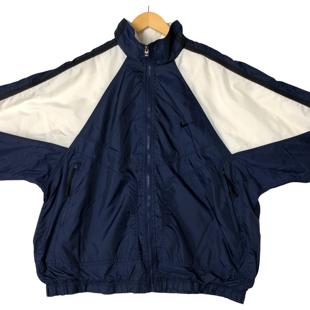 90'S Nike NIKE Nylon Jacket Men's XL Size Vintage Nylon navy blue type Vintage Second Hand
