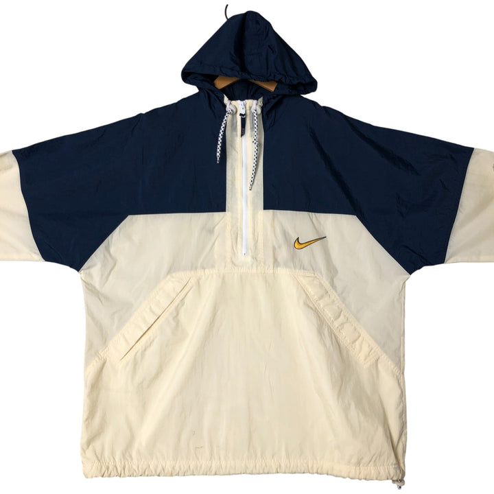 90'S Nike Back Logo Anorak Parka Men's XL Size Vintage Nylon navy blue type Vintage Second Hand