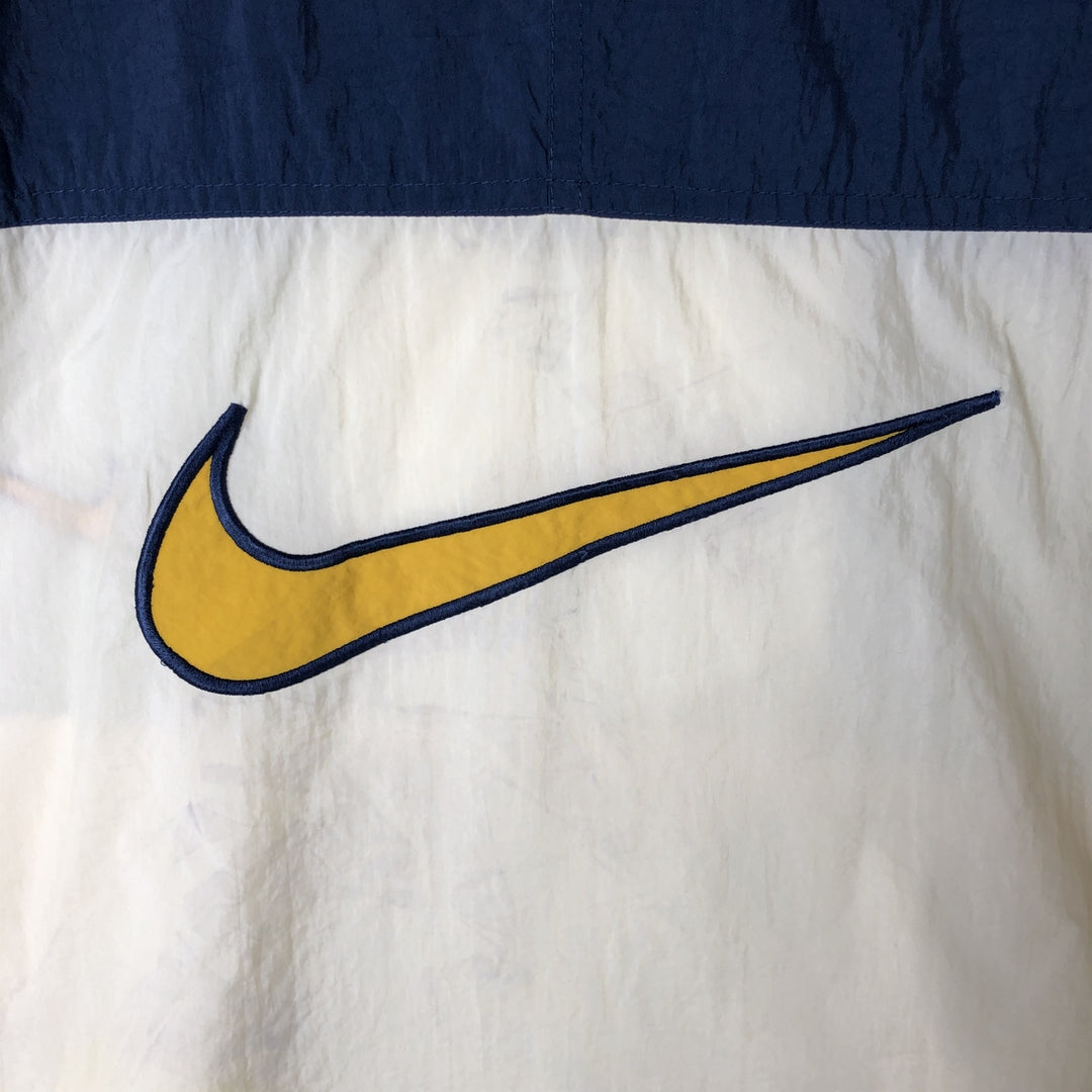 90'S Nike Back Logo Anorak Parka Men's XL Size Vintage Nylon navy blue type Vintage Second Hand