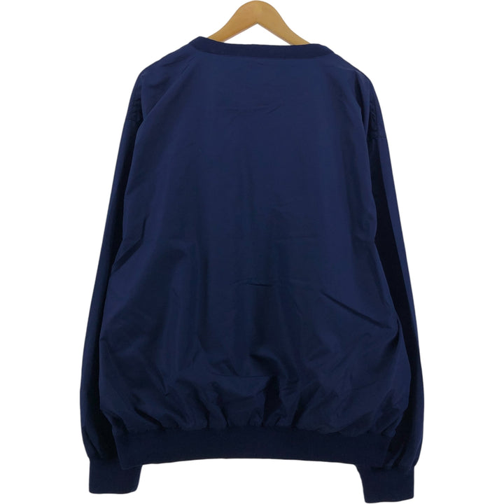 90'S Ralph Lauren POLO GOLF Warm-up pullover for men, size XL polyester navy blue type Vintage Second Hand