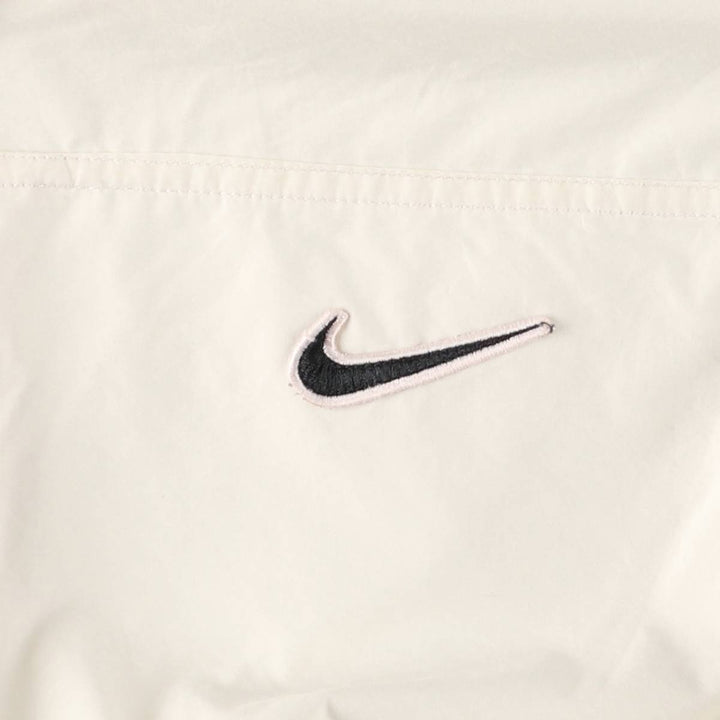 90'S Nike V-neck warm-up pullover, men's size L Nylon Beige type Vintage Second Hand