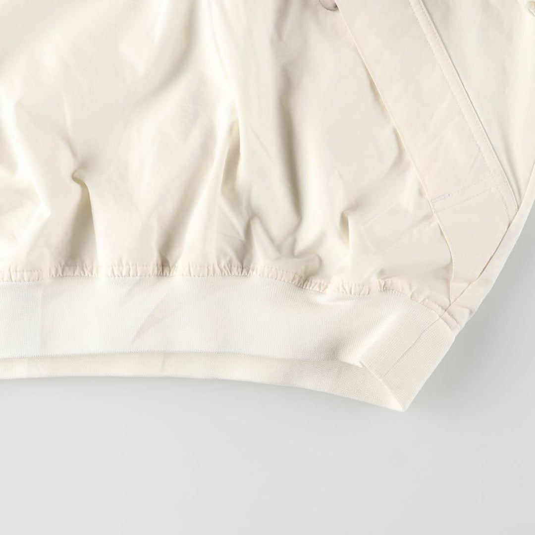 90'S Nike V-neck warm-up pullover, men's size L Nylon Beige type Vintage Second Hand