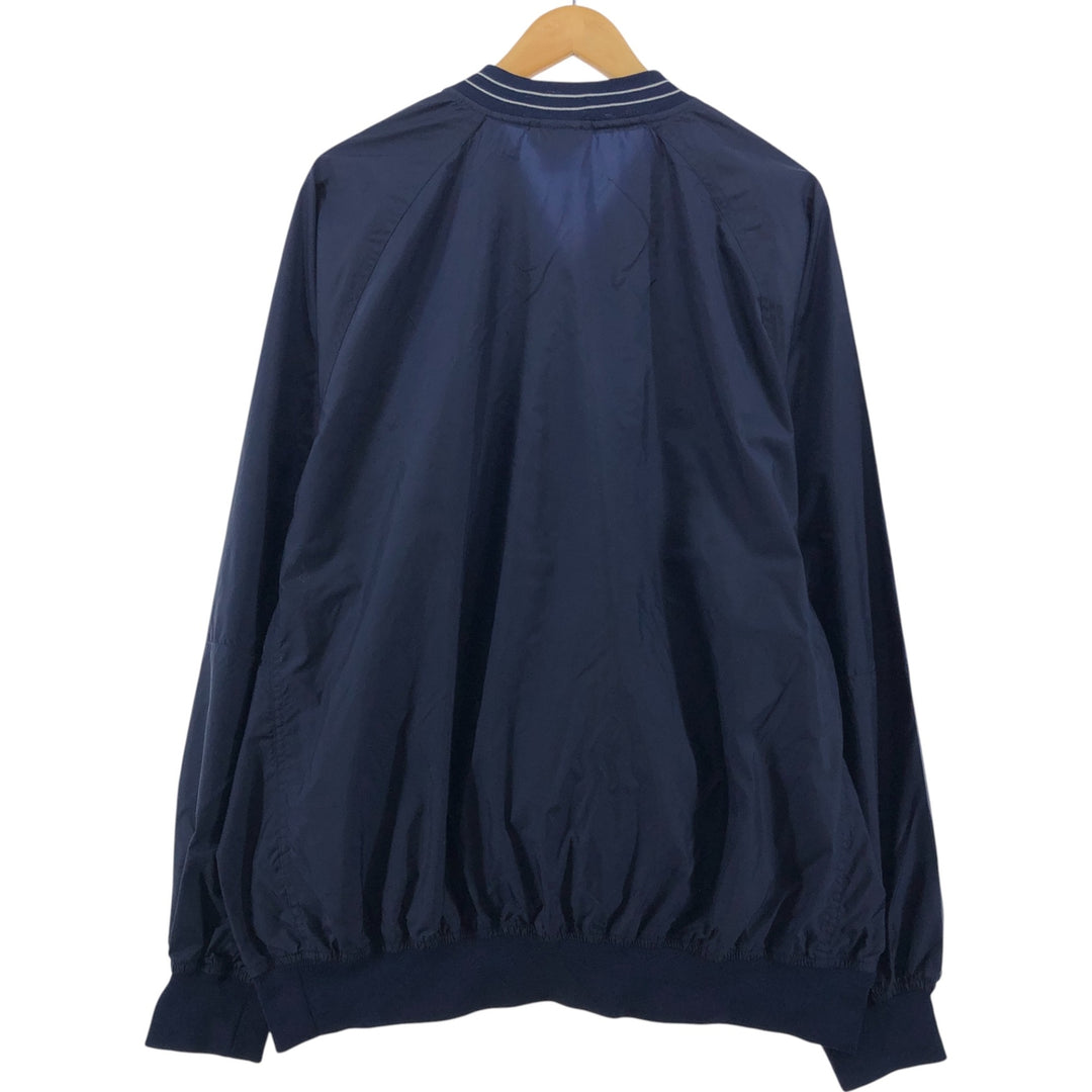 90'S Nike V-neck nylon pullover, men's XL size, vintage Nylon navy blue type Vintage Second Hand