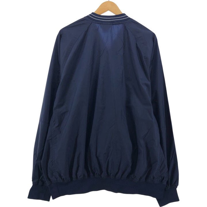90'S Nike V-neck nylon pullover, men's XL size, vintage Nylon navy blue type Vintage Second Hand
