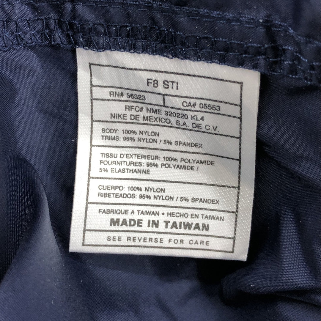 90'S Nike V-neck nylon pullover, men's XL size, vintage Nylon navy blue type Vintage Second Hand