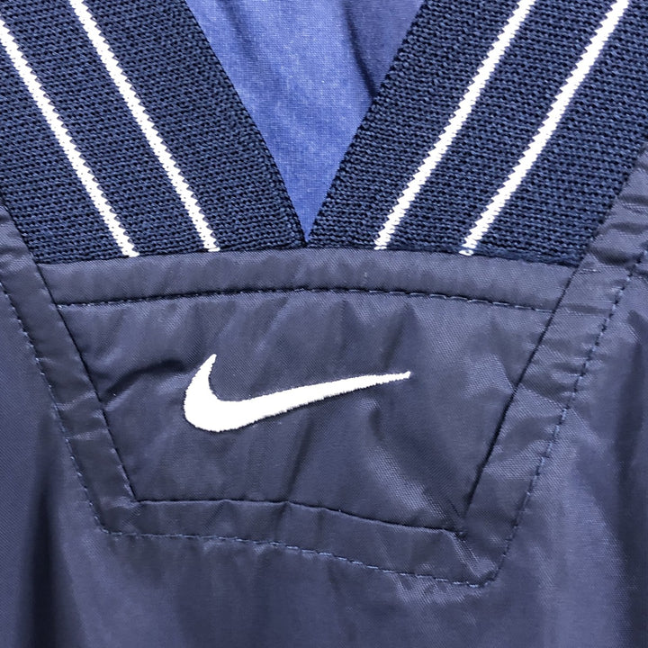 90'S Nike V-neck nylon pullover, men's XL size, vintage Nylon navy blue type Vintage Second Hand