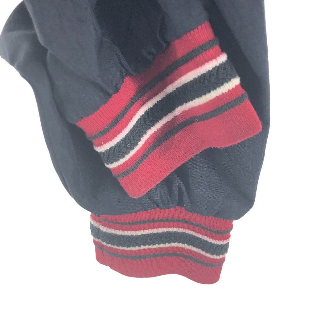 90'S Champion V-neck nylon pullover, men's size L, vintage Nylon black type Vintage Second Hand
