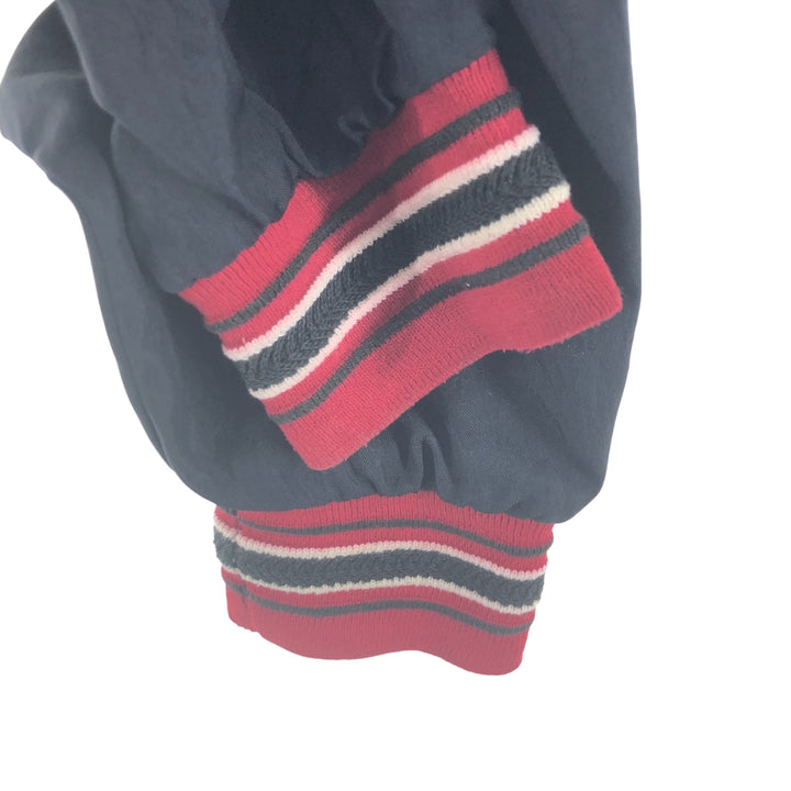 90'S Champion V-neck nylon pullover, men's size L, vintage Nylon black type Vintage Second Hand