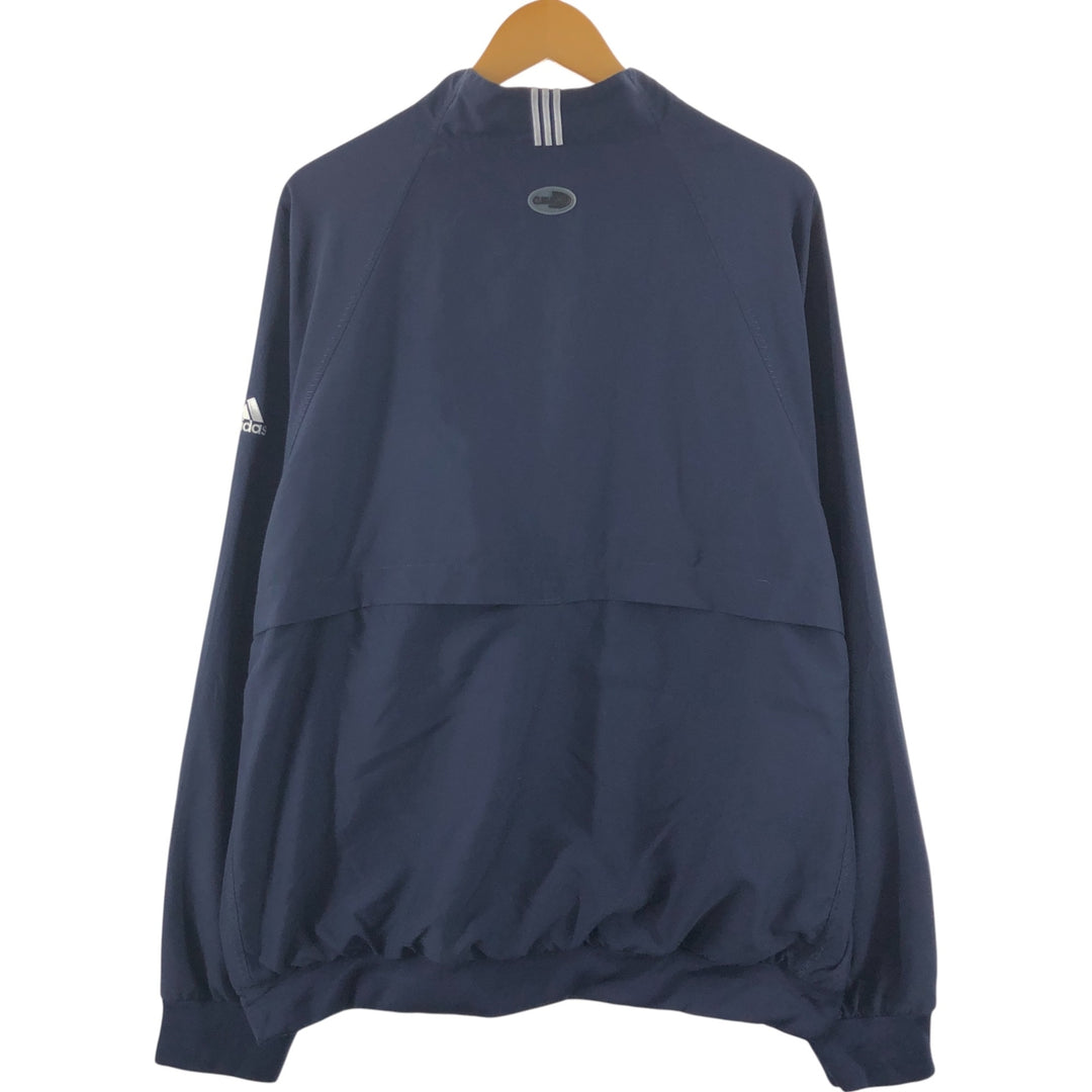 00'S adidas CLIMASHELL WIND half-zip warm-up pullover, men's XL size polyester navy blue type Vintage Second Hand