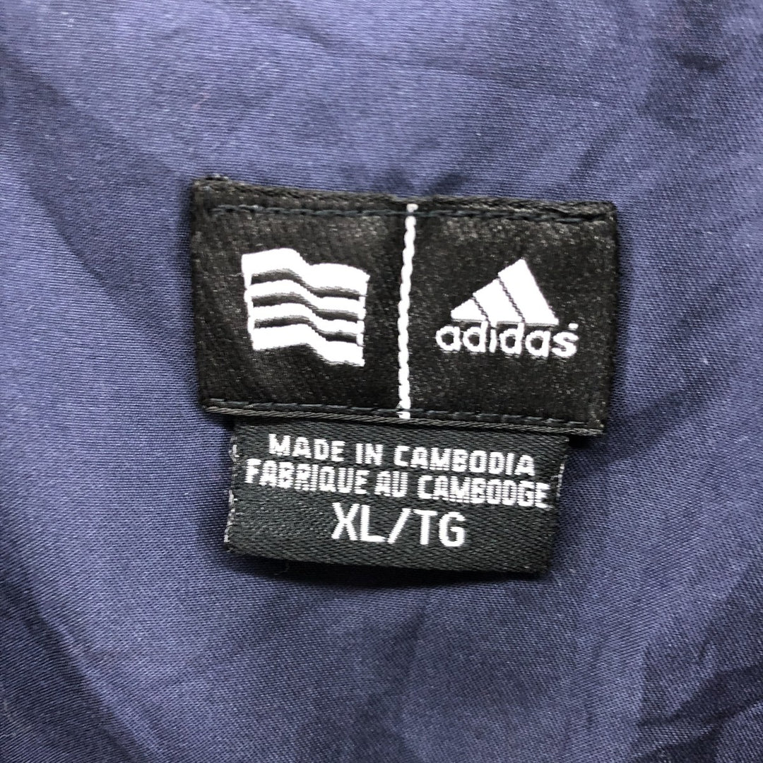 00'S adidas CLIMASHELL WIND half-zip warm-up pullover, men's XL size polyester navy blue type Vintage Second Hand