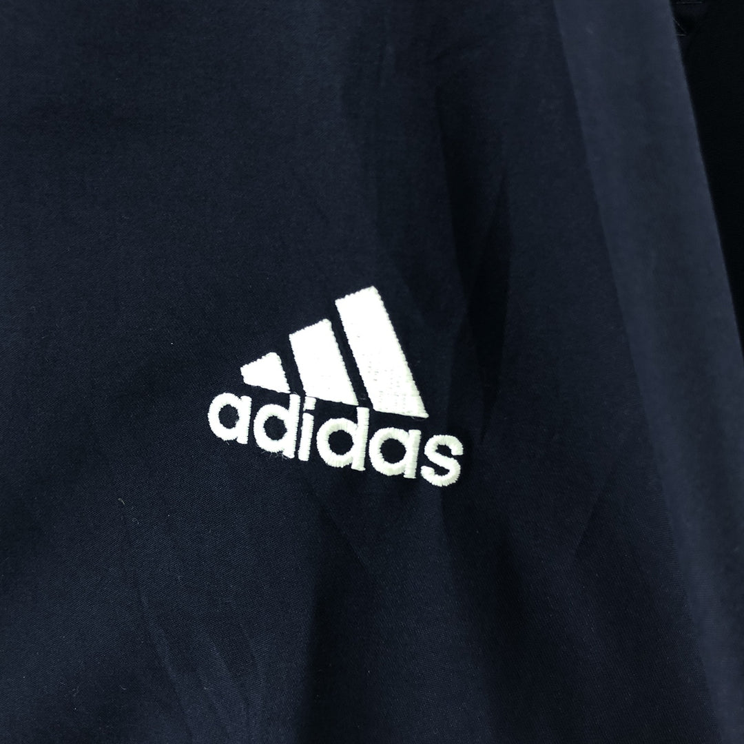 00'S adidas CLIMASHELL WIND half-zip warm-up pullover, men's XL size polyester navy blue type Vintage Second Hand