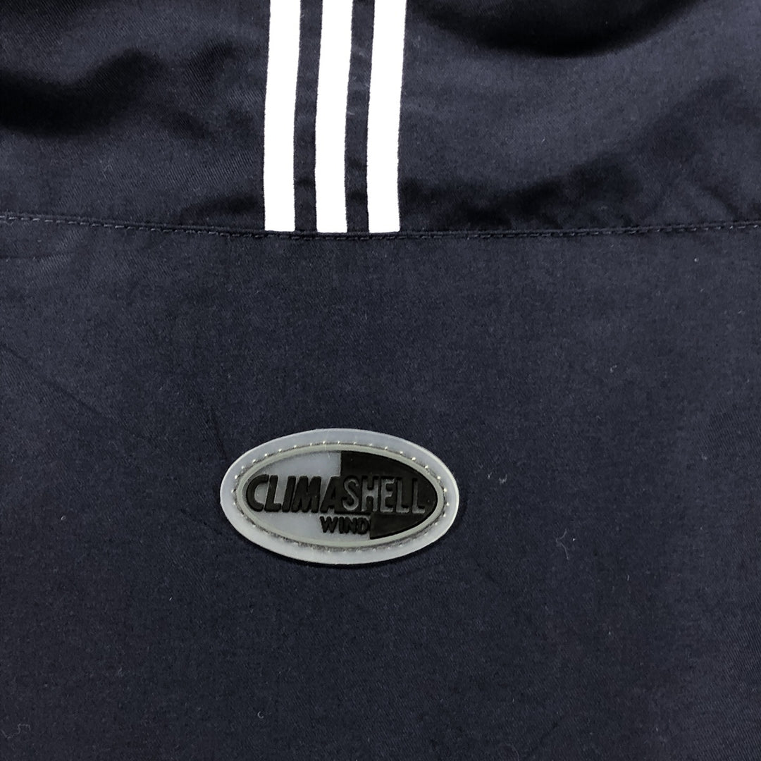 00'S adidas CLIMASHELL WIND half-zip warm-up pullover, men's XL size polyester navy blue type Vintage Second Hand