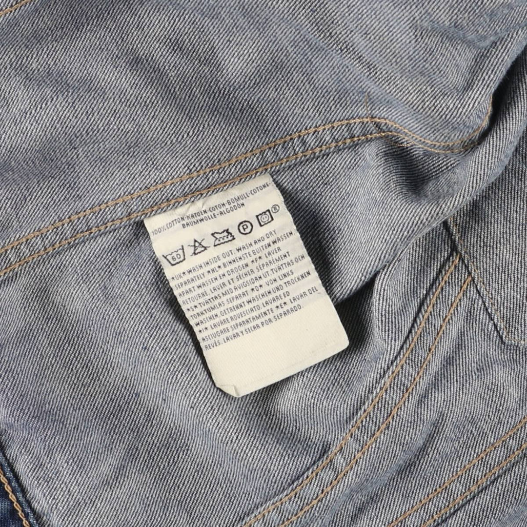 Dark blue 00'S Levi's 70500-0401 Euro model denim jacket, denim jacket, men's size L cotton blue type Vintage Second Hand