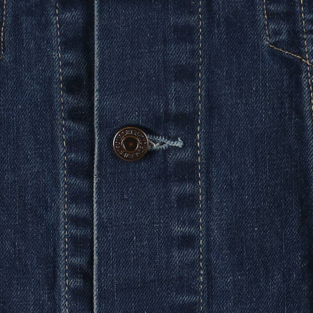 Dark blue 00'S Levi's 70500-0401 Euro model denim jacket, denim jacket, men's size L cotton blue type Vintage Second Hand