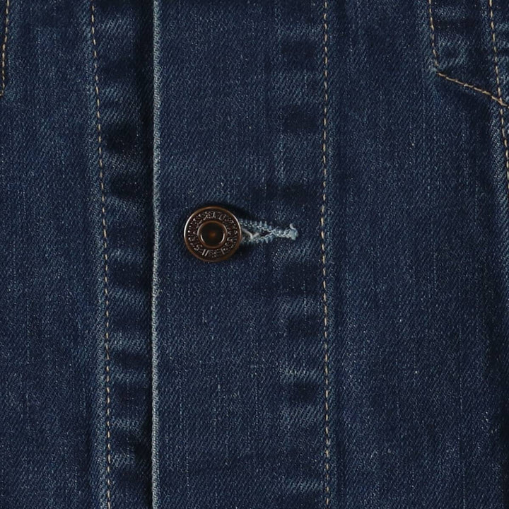 Dark blue 00'S Levi's 70500-0401 Euro model denim jacket, denim jacket, men's size L cotton blue type Vintage Second Hand