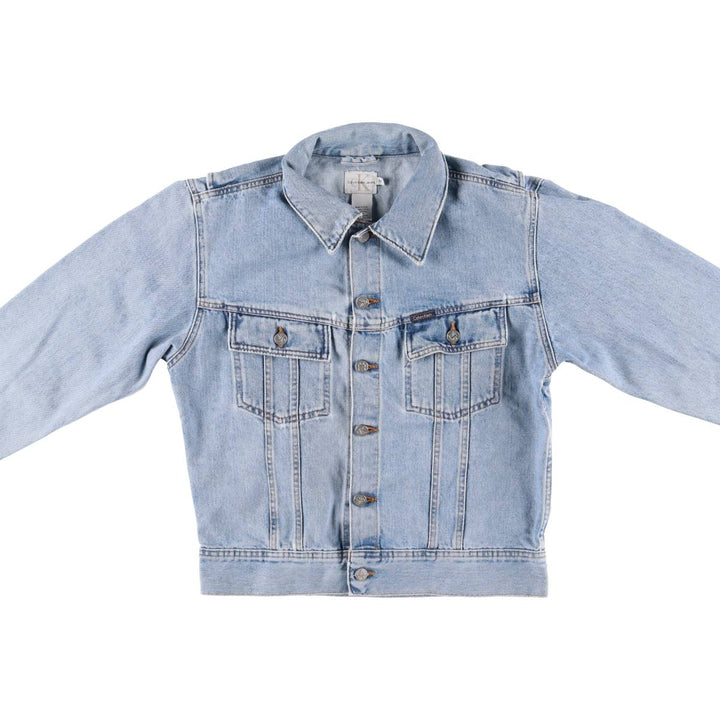 90s~00'S Calvin Klein JEANS denim jacket, denim jacket, made in USA, men's size M cotton blue type Vintage Second Hand