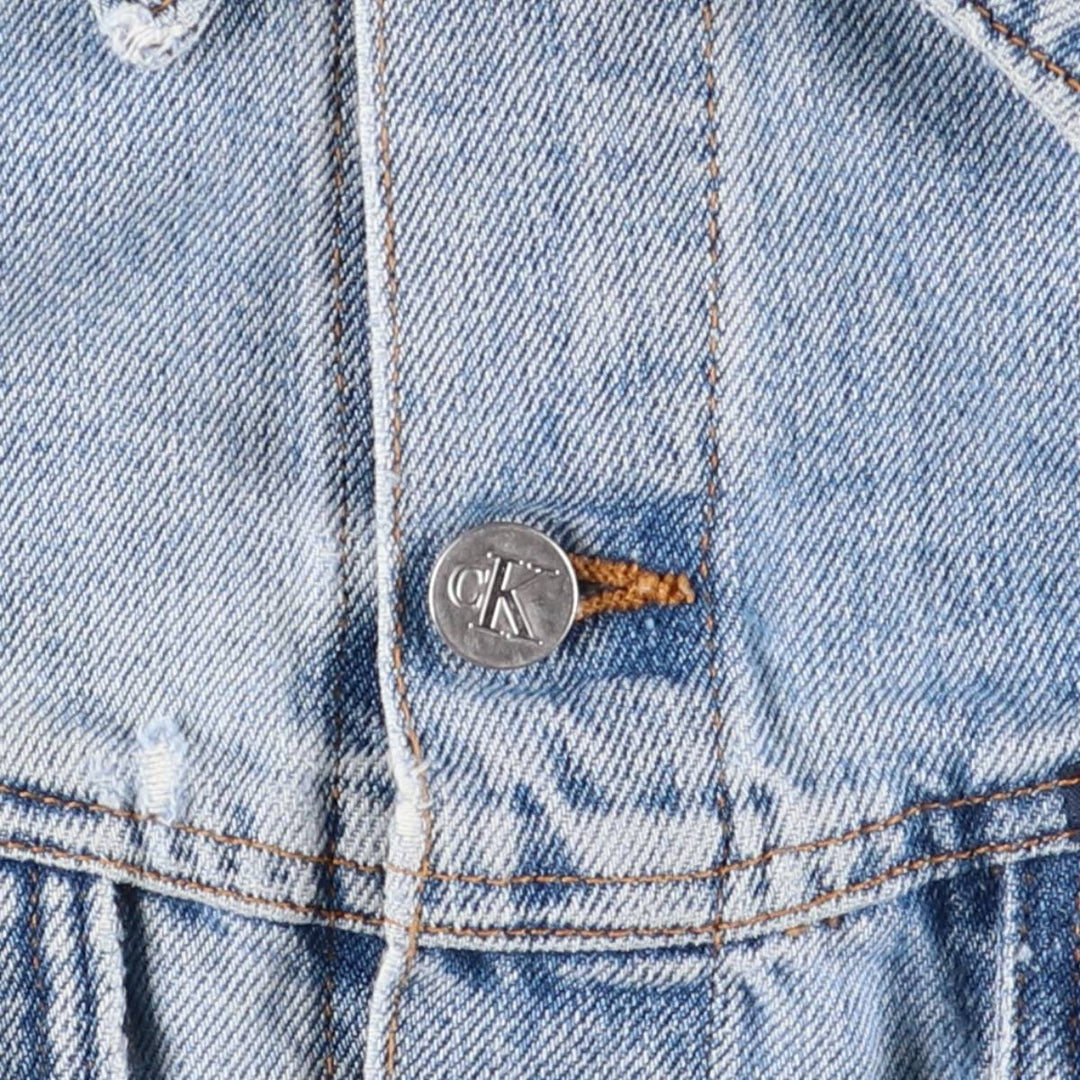 90s~00'S Calvin Klein JEANS denim jacket, denim jacket, made in USA, men's size M cotton blue type Vintage Second Hand