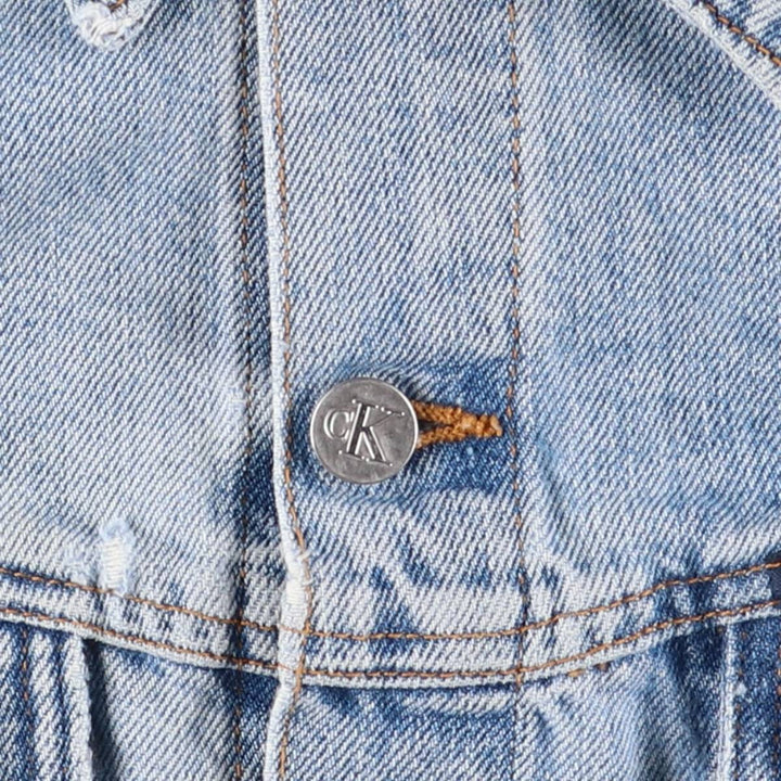90s~00'S Calvin Klein JEANS denim jacket, denim jacket, made in USA, men's size M cotton blue type Vintage Second Hand
