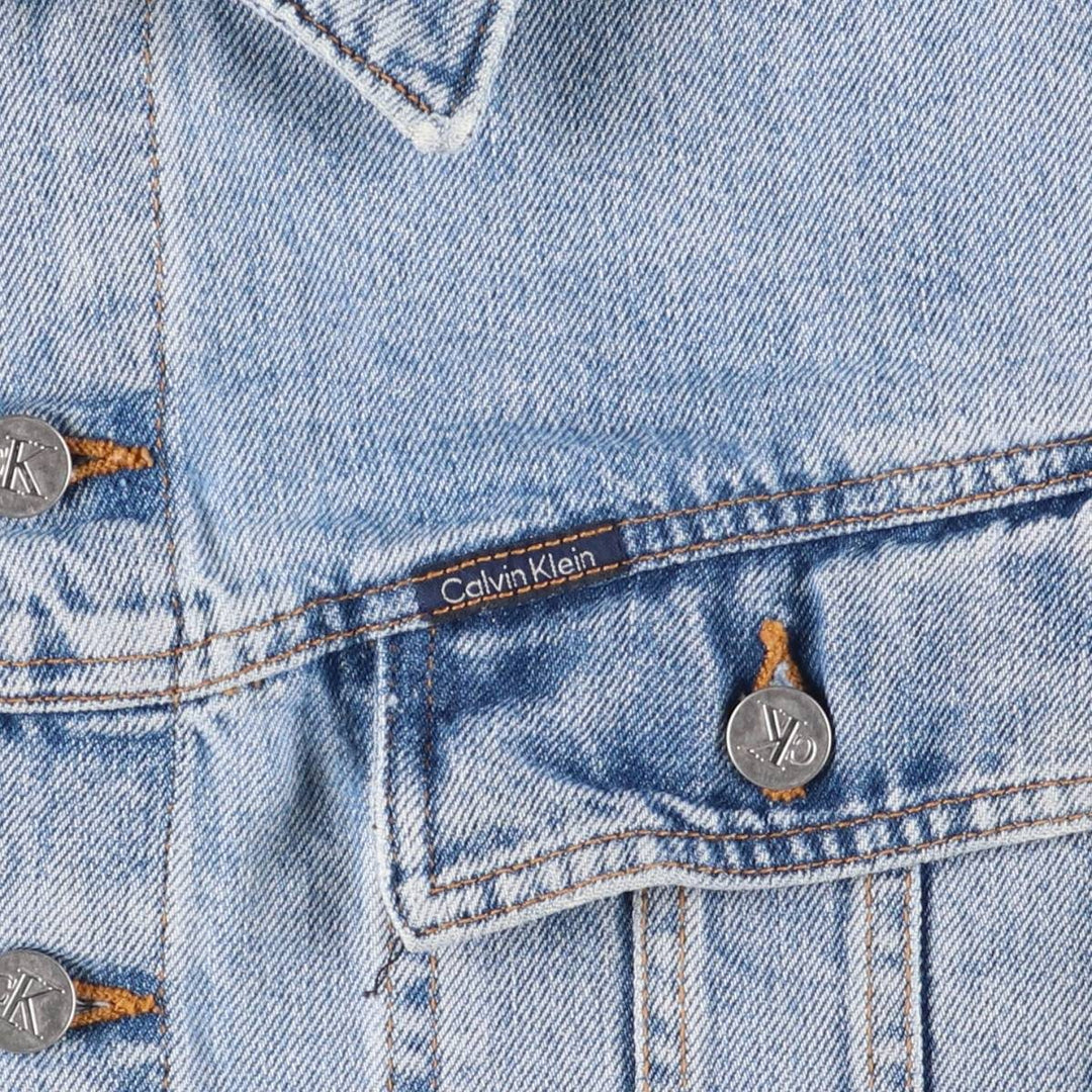 90s~00'S Calvin Klein JEANS denim jacket, denim jacket, made in USA, men's size M cotton blue type Vintage Second Hand