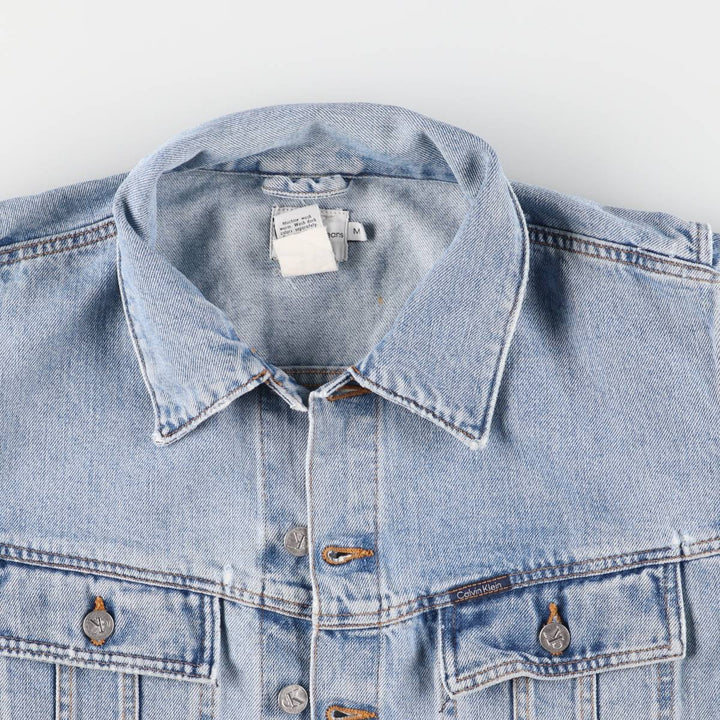 90s~00'S Calvin Klein JEANS denim jacket, denim jacket, made in USA, men's size M cotton blue type Vintage Second Hand