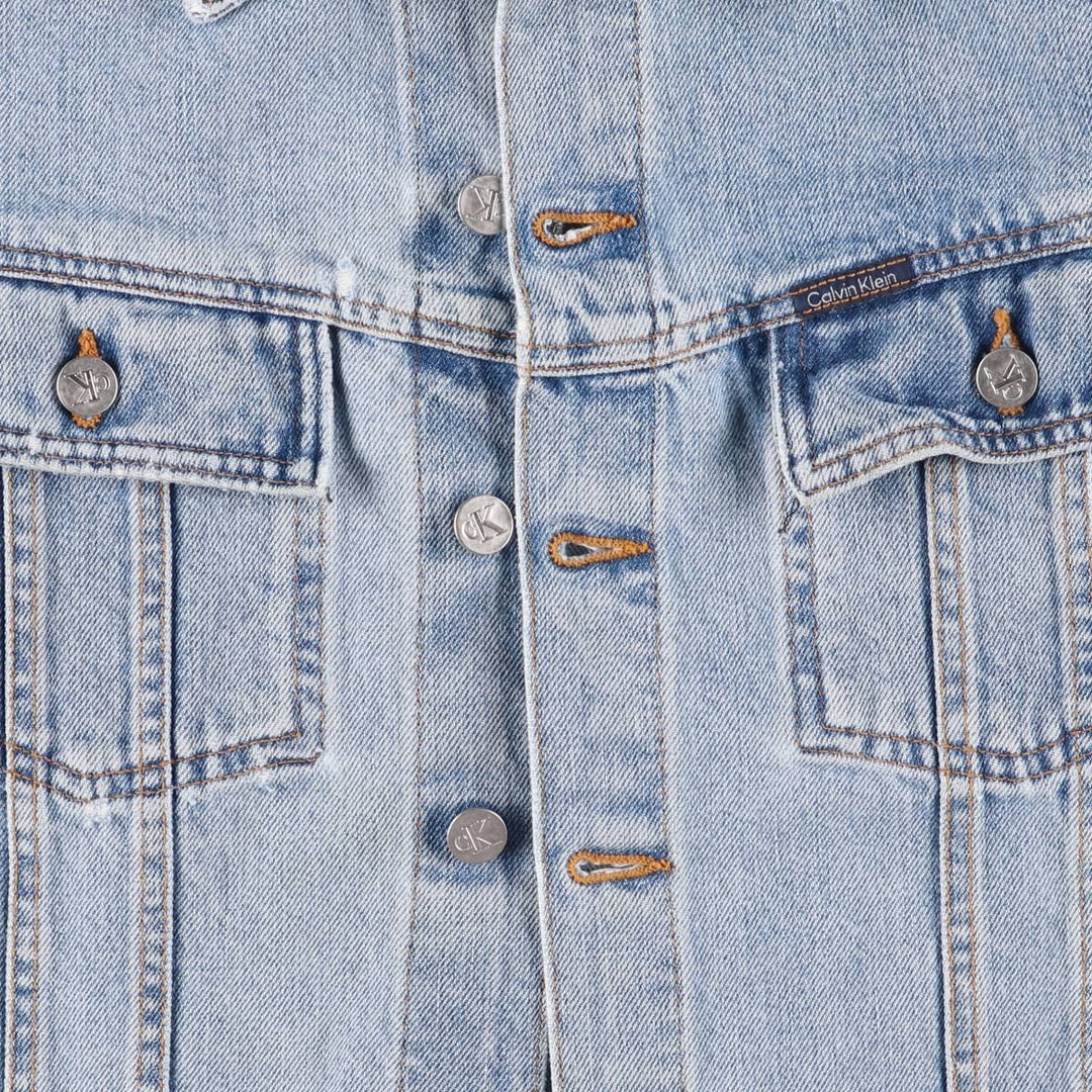 90s~00'S Calvin Klein JEANS denim jacket, denim jacket, made in USA, men's size M cotton blue type Vintage Second Hand