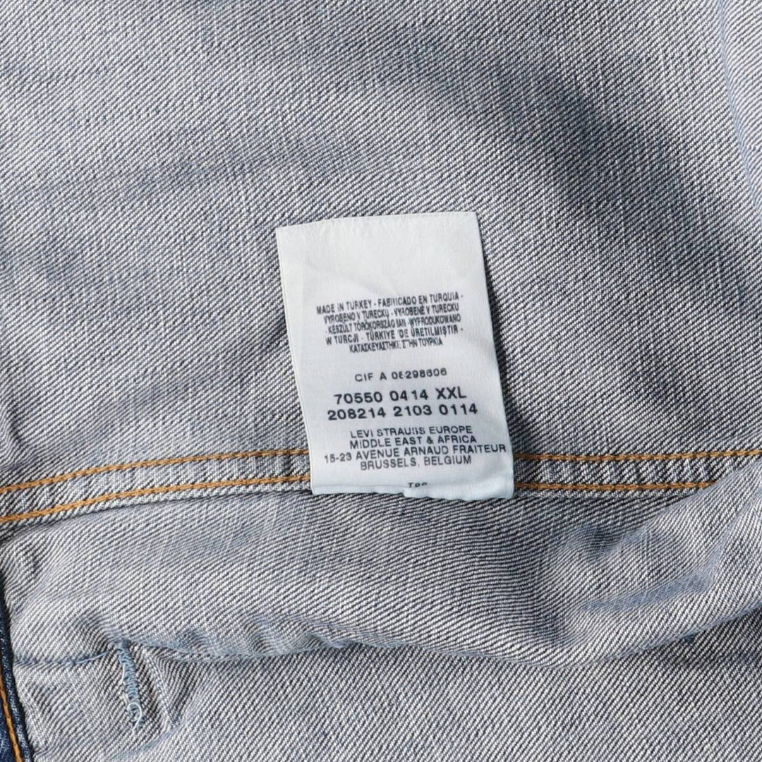 Levi's 70550-0414 Euro Model Denim Jacket, G-Jean, Men's XXL cotton blue type Vintage Second Hand